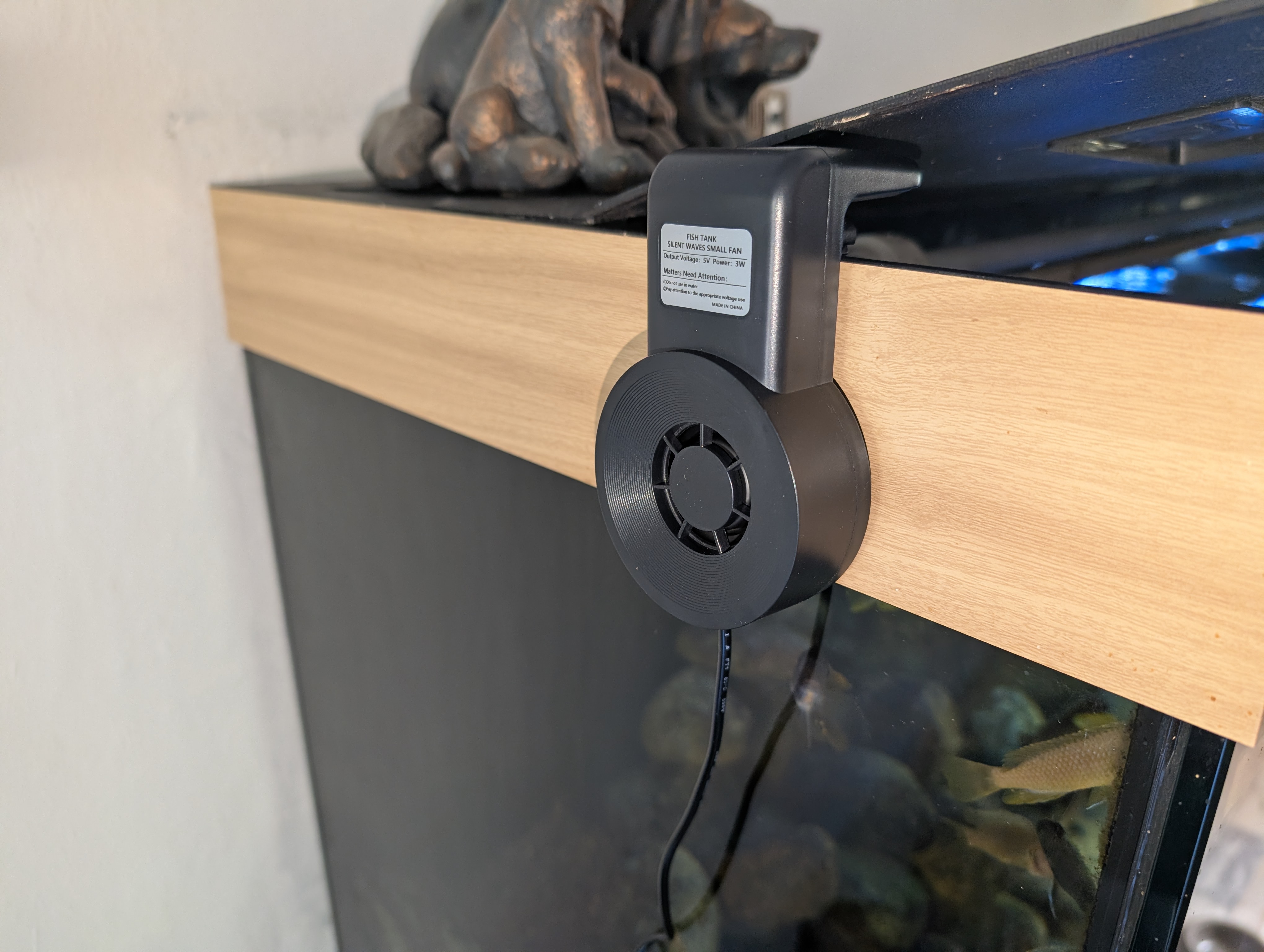 Ventilator op het grote aquarium